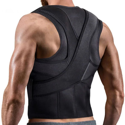 Full Back Posture Corrector – Adjustable Upper & Lower Back Support Brace for Men with Shoulder Alignment Support