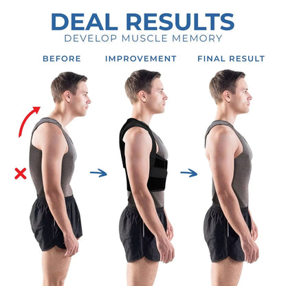 Full Back Posture Corrector – Adjustable Upper & Lower Back Support Brace for Men with Shoulder Alignment Support