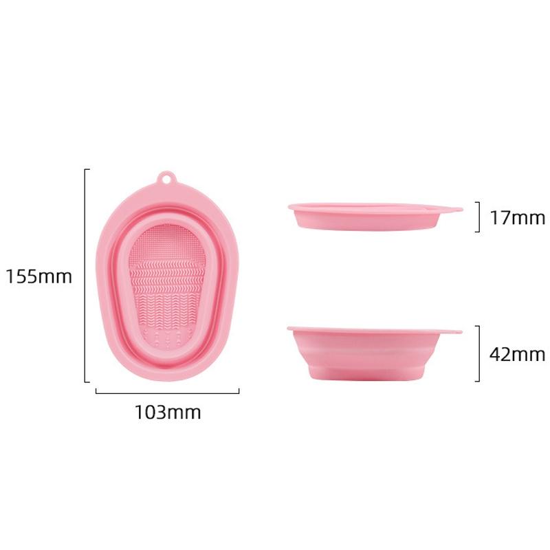 Silicone Makeup Brush Cleaner Pad with Foldable Design for Brushes and Beauty Puffs