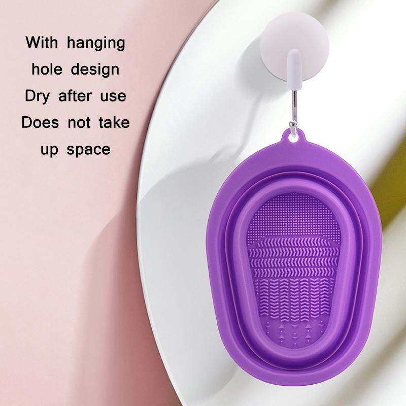 Silicone Makeup Brush Cleaner Pad with Foldable Design for Brushes and Beauty Puffs