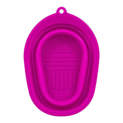 Silicone Makeup Brush Cleaner Pad with Foldable Design for Brushes and Beauty Puffs