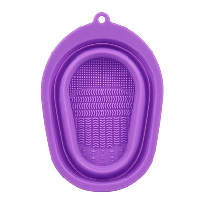 Silicone Makeup Brush Cleaner Pad with Foldable Design for Brushes and Beauty Puffs