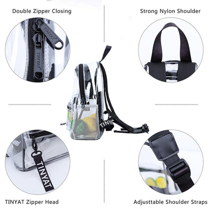 Heavy Duty Clear Backpack Large Capacity Transparent School & Travel Backpack