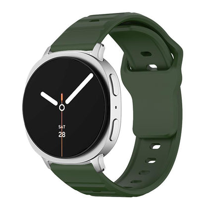 Samsung Galaxy Watch8 Classic Silicone Watch Band Wave Texture Adjustable Sport Strap