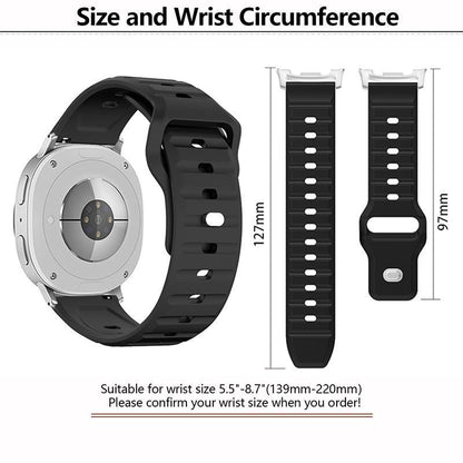 Samsung Galaxy Watch8 Classic Silicone Watch Band Wave Texture Adjustable Sport Strap
