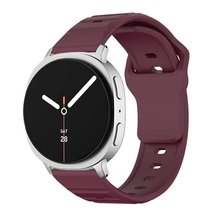 Samsung Galaxy Watch8 Classic Silicone Watch Band Wave Texture Adjustable Sport Strap