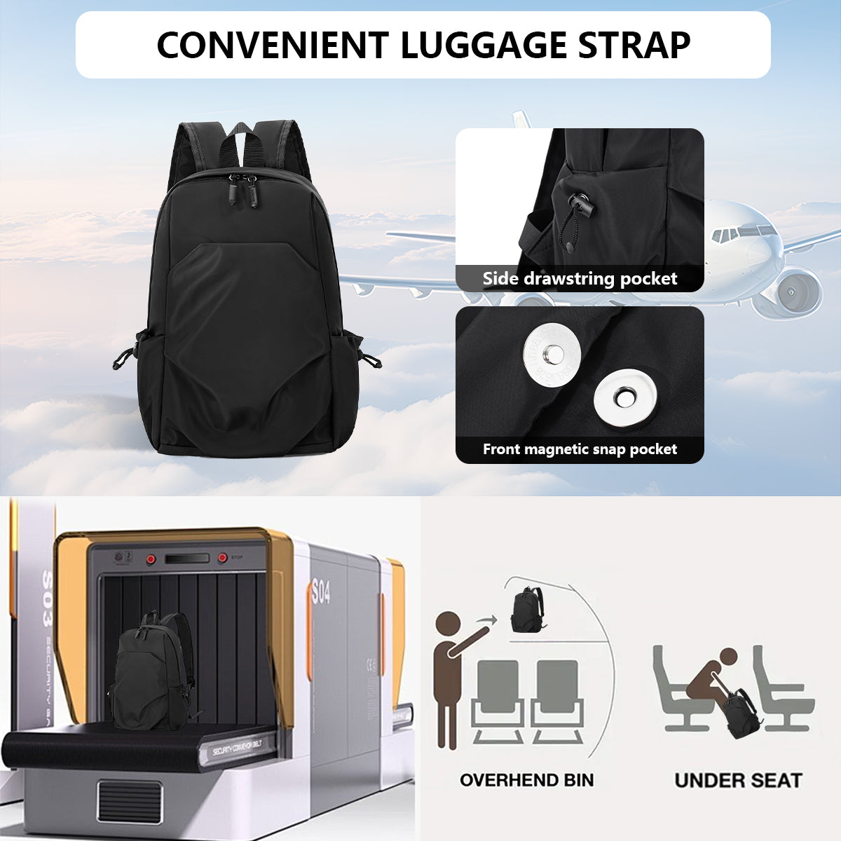 Lightweight Mini Backpack for Men Travel Daypack Outdoor Hiking Casual School Bag