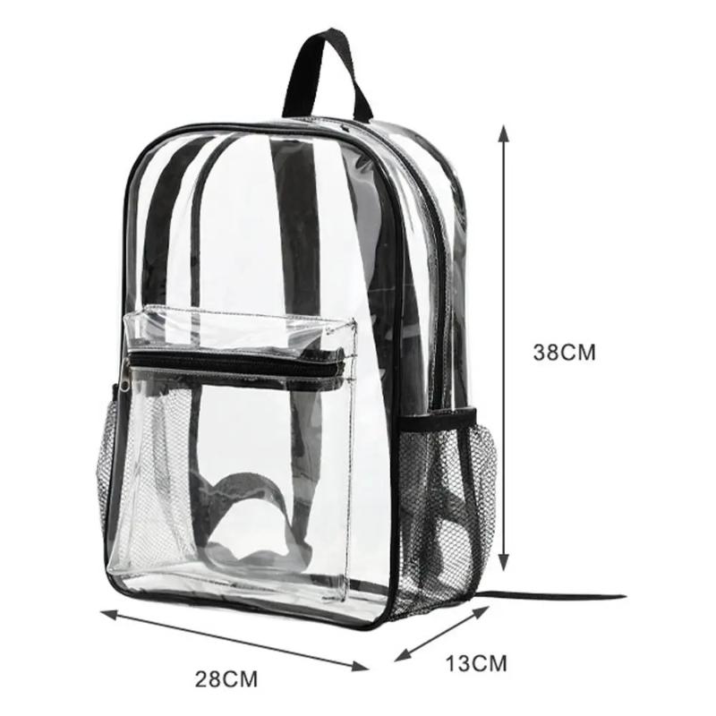 Clear Waterproof Travel Backpack Large Capacity Transparent Backpack for Sports, Stadium & Daily Use