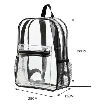 Clear Waterproof Travel Backpack Large Capacity Transparent Backpack for Sports, Stadium & Daily Use