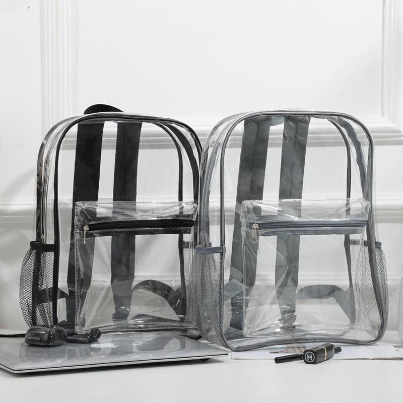 Clear Waterproof Travel Backpack Large Capacity Transparent Backpack for Sports, Stadium & Daily Use