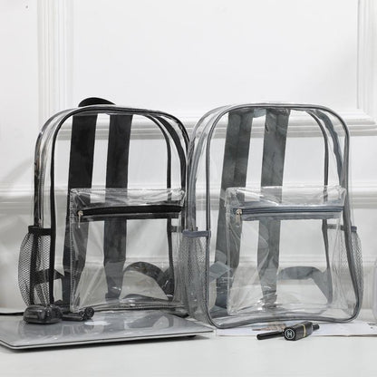 Clear Waterproof Travel Backpack Large Capacity Transparent Backpack for Sports, Stadium & Daily Use