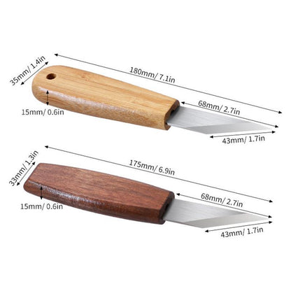 Long Blade Wood Carving Knife with Walnut Handle Precision Whittling Knife
