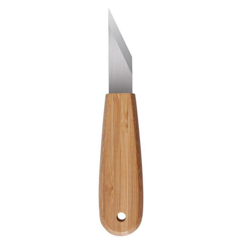 Long Blade Wood Carving Knife with Walnut Handle Precision Whittling Knife