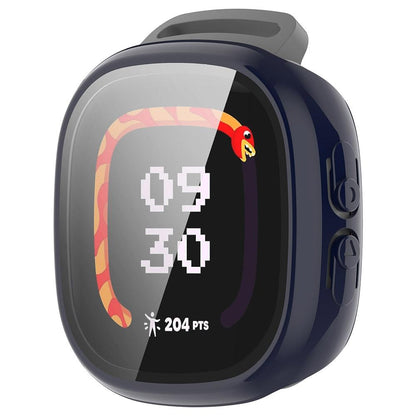For Fitbit Ace LTE Protective Case with Tempered Glass Screen Protector PC Full Coverage Cover