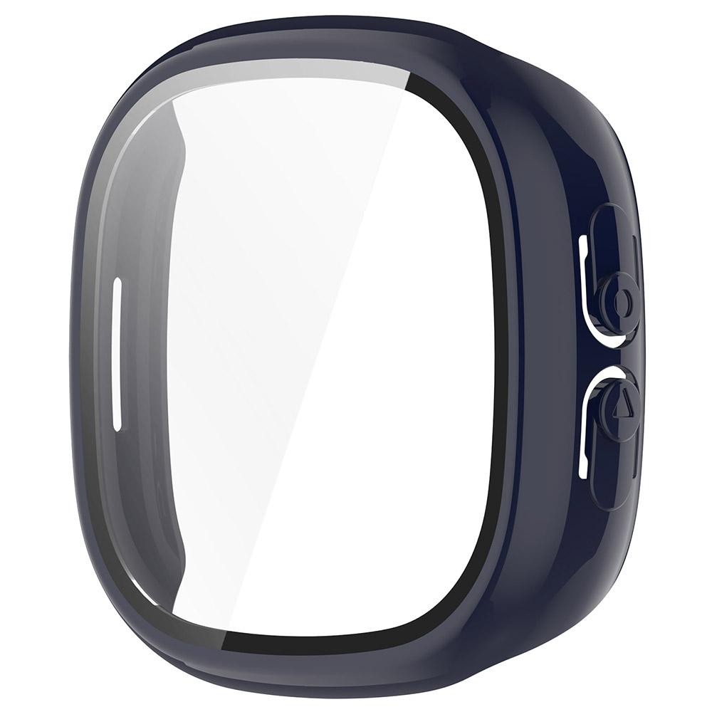 For Fitbit Ace LTE Protective Case with Tempered Glass Screen Protector PC Full Coverage Cover