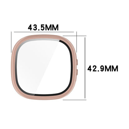 For Fitbit Ace LTE Protective Case with Tempered Glass Screen Protector PC Full Coverage Cover