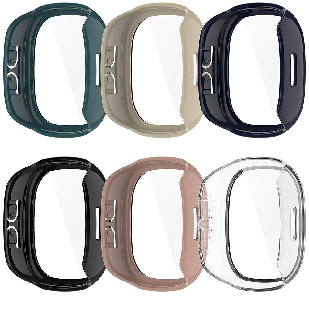 For Fitbit Ace LTE Protective Case with Tempered Glass Screen Protector PC Full Coverage Cover