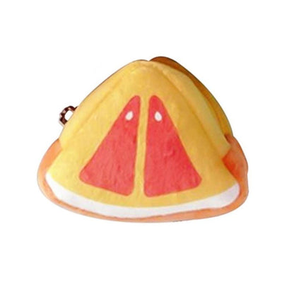 Cute Plush Fruit Coin Purse Zipper Wallet Mini Kawaii Change Pouch for Girls