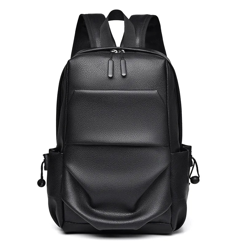 Leather Backpack for Men Waterproof PU Travel & Commuter Backpack