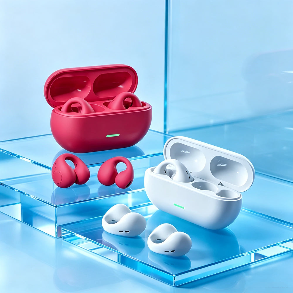 OWS Wireless Bluetooth Ear Clip Earbuds with HD Calls and Low Latency Gaming Audio