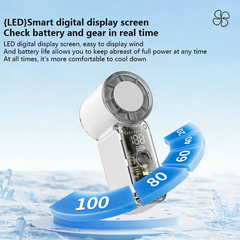 Portable USB Rechargeable Hand Fan High Velocity Mini Cooling Fan for Travel Sports and Camping