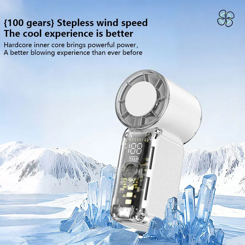 Portable USB Rechargeable Hand Fan High Velocity Mini Cooling Fan for Travel Sports and Camping