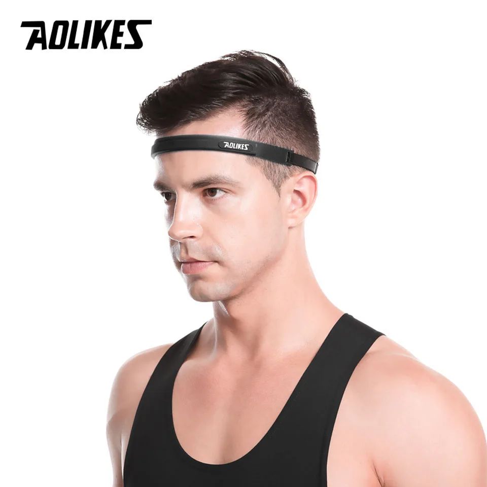 AOLIKES Silicone Sweatband Sports Headband for Running Yoga Cycling Tennis and Fitness