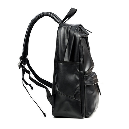Urban Voyager PU Leather Backpack for Men with Laptop Sleeve back to school backpack