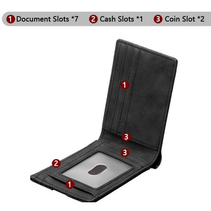 Carbon Fiber Minimalist Wallet for Men Slim Bifold Wallet with Multi Card Holder