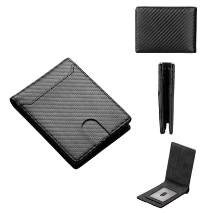 Carbon Fiber Minimalist Wallet for Men Slim Bifold Wallet with Multi Card Holder