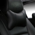 black leather pillow