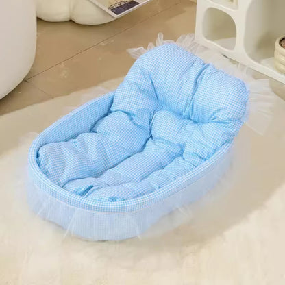 Princess Pet Bed Sofa Cushion for Cats & Small Dogs Soft All Season Pet Sofa Bed