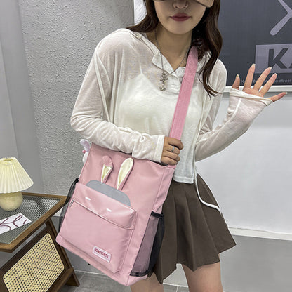 Large Capacity Crossbody Bag for Students, Cute Student Shoulder Bag, Multifunctional College Messenger Bag