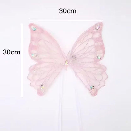 Glowing Dog Butterfly Wings Adjustable Pet Costume Wings for Small & Medium Dogs