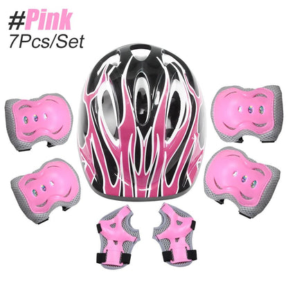 Kids Protective Gear Set 6PCS Knee Elbow Pads with Wrist Guards for Cycling Skating Scooter Riding