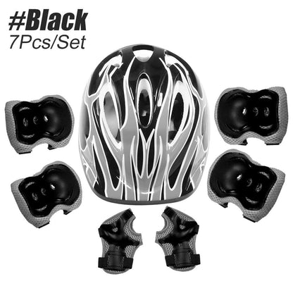 Kids Protective Gear Set 6PCS Knee Elbow Pads with Wrist Guards for Cycling Skating Scooter Riding