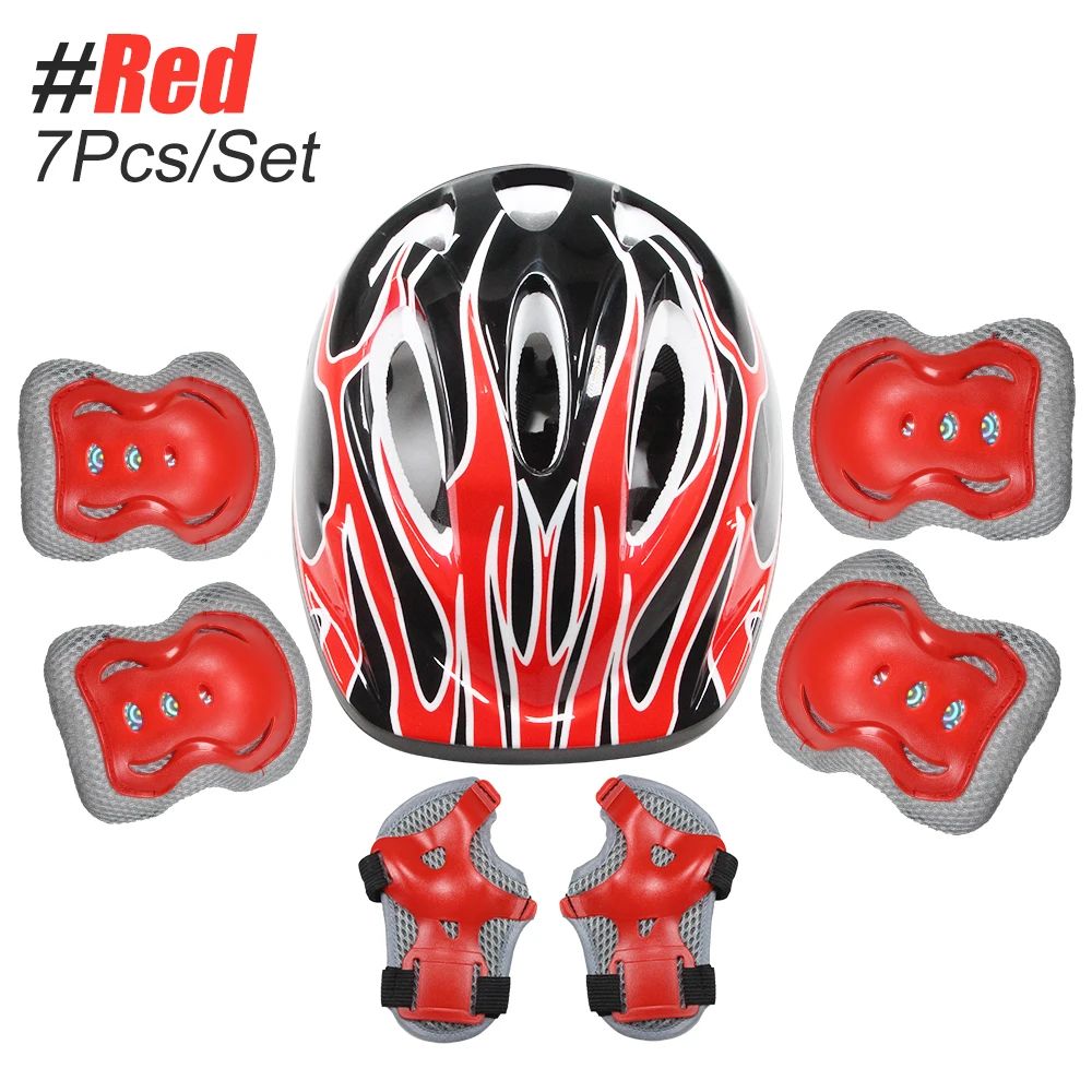 Kids Protective Gear Set 6PCS Knee Elbow Pads with Wrist Guards for Cycling Skating Scooter Riding