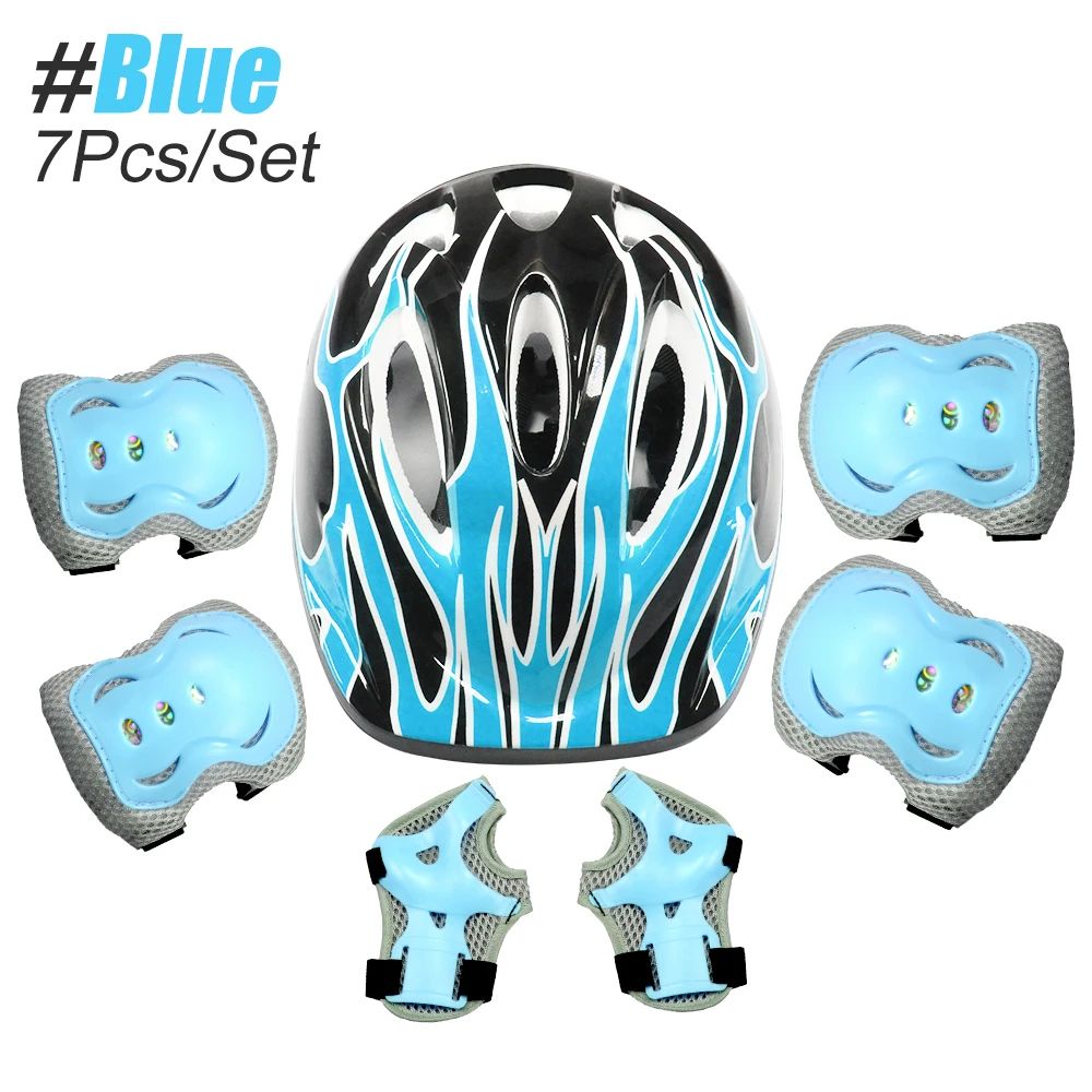 Kids Protective Gear Set 6PCS Knee Elbow Pads with Wrist Guards for Cycling Skating Scooter Riding