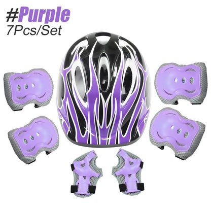 Kids Protective Gear Set 6PCS Knee Elbow Pads with Wrist Guards for Cycling Skating Scooter Riding