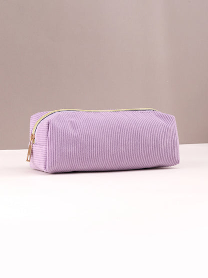 Spacious Solid Color Large Capacity Pencil Case and Stationery Organizer