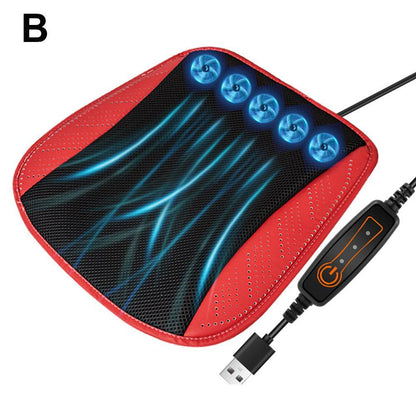 Car Cooling Seat Cushion with Fans USB Ventilated Seat Pad Speed Cooling for Cars