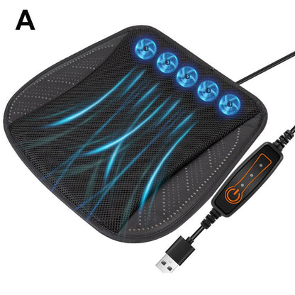 Car Cooling Seat Cushion with Fans USB Ventilated Seat Pad Speed Cooling for Cars