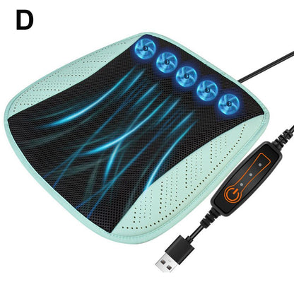 Car Cooling Seat Cushion with Fans USB Ventilated Seat Pad Speed Cooling for Cars