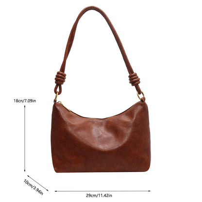 Soft Leather Crossbody Bag for Women with Geometric Wide Strap