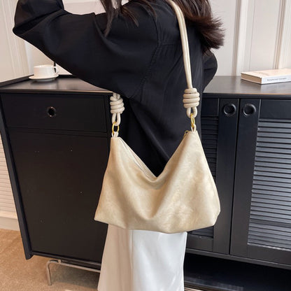 Soft Leather Crossbody Bag for Women with Geometric Wide Strap
