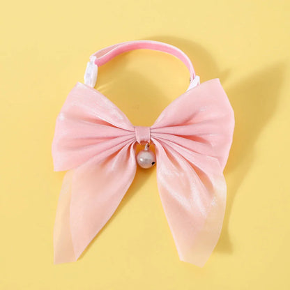 Adjustable Cat Bowtie Collar with Quick Release Safety Buckle