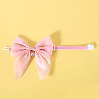 Adjustable Cat Bowtie Collar with Quick Release Safety Buckle