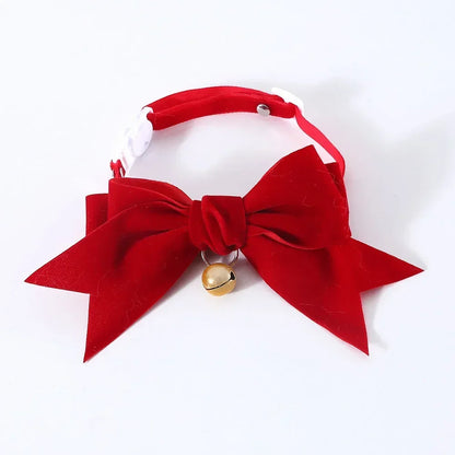 Adjustable Cat Bowtie Collar with Quick Release Safety Buckle