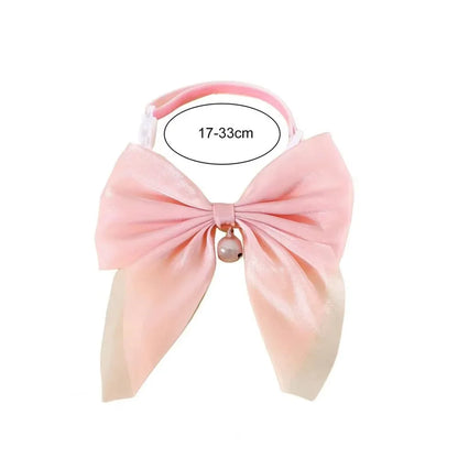 Adjustable Cat Bowtie Collar with Quick Release Safety Buckle