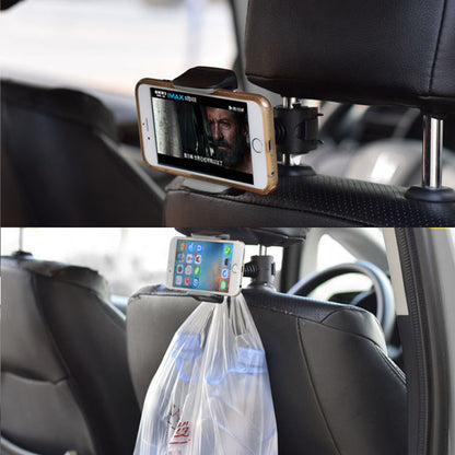 Universal Car Headrest Tablet Holder Rotating Car Tablet Mount for iPad and Phones